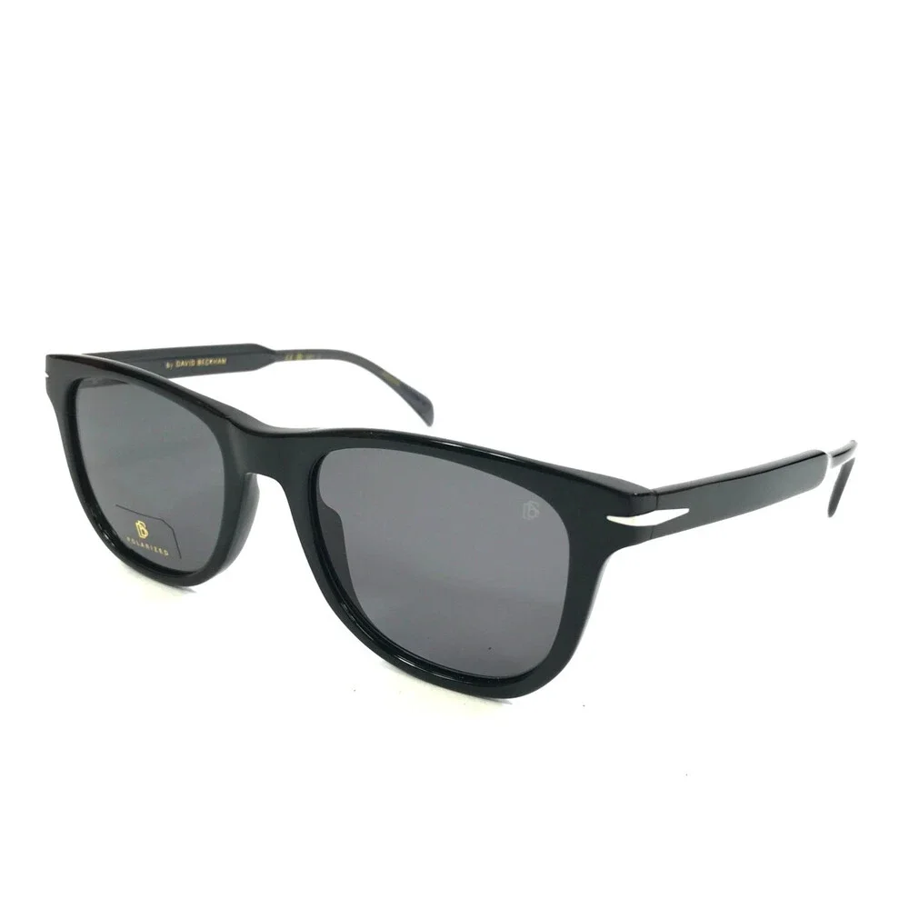 David Beckham Sunglasses DB1113/S 08AM9 Black Frames with Gray Polarized Lenses